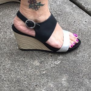 Gently used Anne Klein wedge sandals